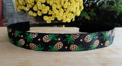 Pineapples with Gold Foil Non-slip Headband