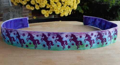 Purple Unicorns Non-slip Headband