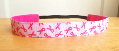 Breast Cancer Awarenes Pink Ribbon Headband- 2 colors