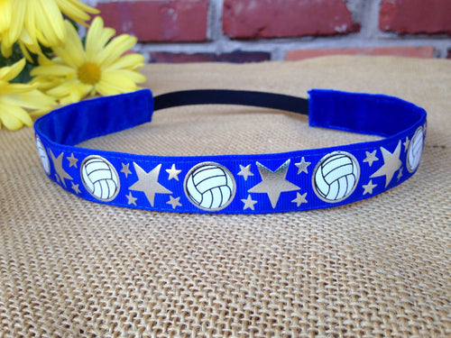 Blue Volleyball Headband